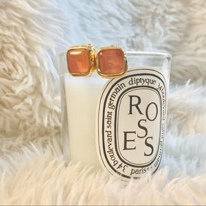 Chanel gripoix 🍑 pink clip earrings